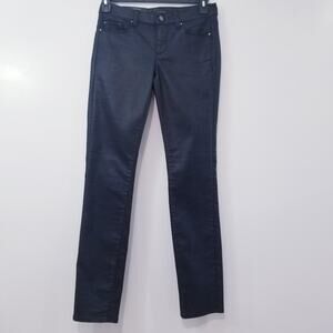 NEW ANN Taylor The Skinny Modern Fit Coated Black Pants